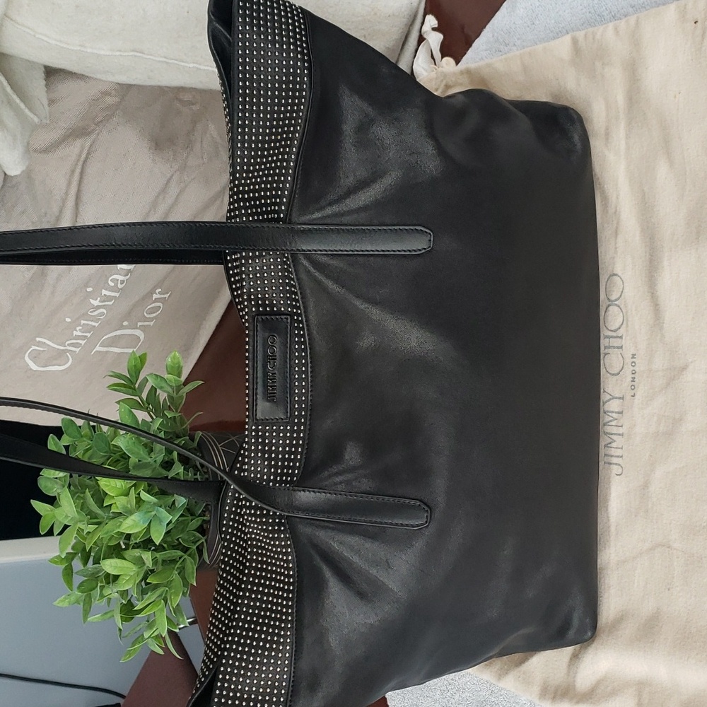Jimmy Choo Lambskin tote black 🔥 😍💕